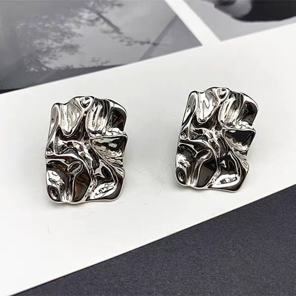 Women's Design Sense Geometric Square Ear High Earrings