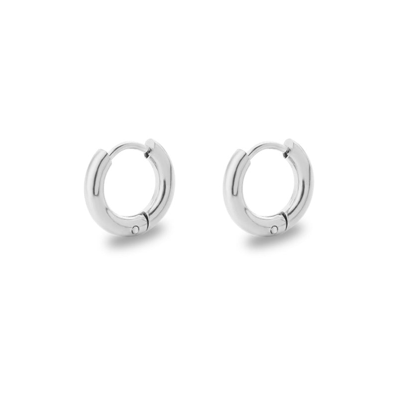 Titanium Steel Stainless Coil Trendy Arc Glossy Ear Buckle