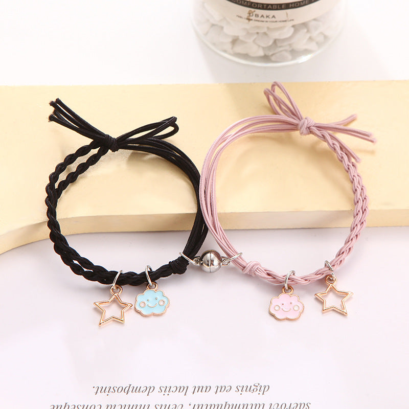 Female Couple Pair Rubber Band For Boyfriend Bracelets