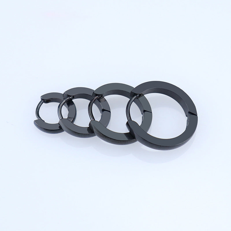 Fashion Stainless Titanium Steel Classic Arc Surface Ear Buckle