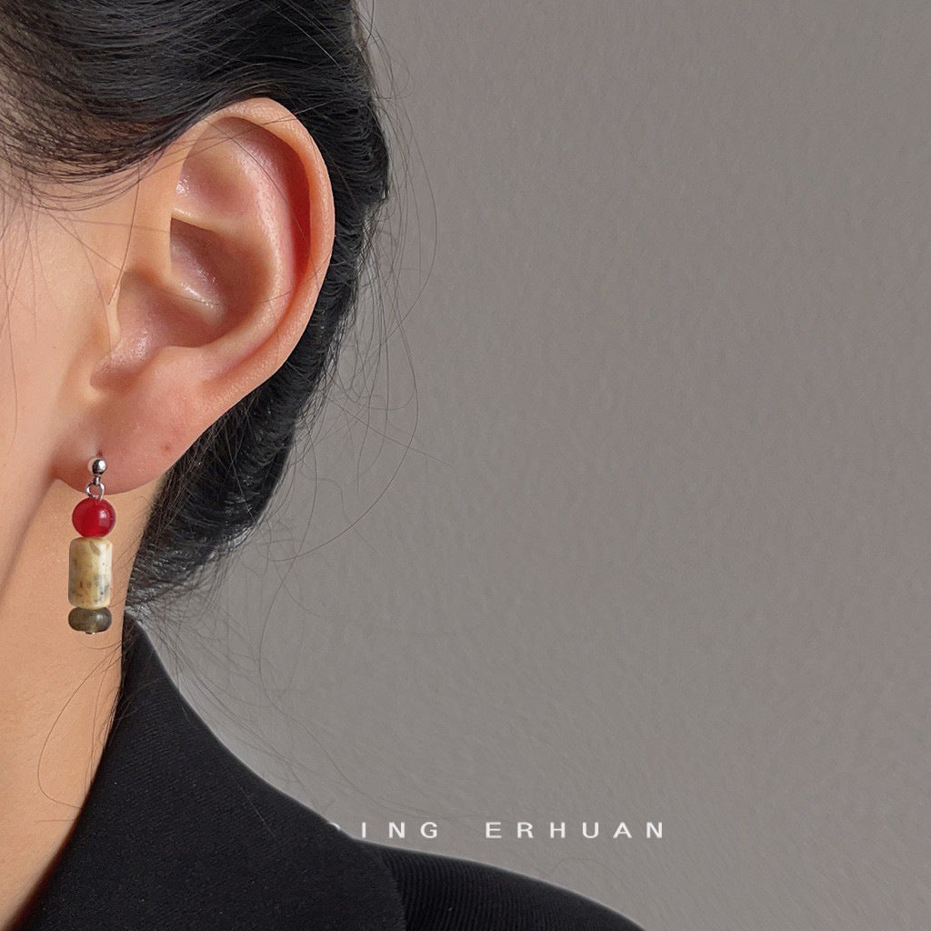 Personnalité rétro chinoise des femmes faites à la main élégante pour boucles d'oreilles