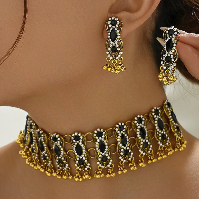 Indian Ethnic Style Vintage Gemstone Beads 2 Necklaces