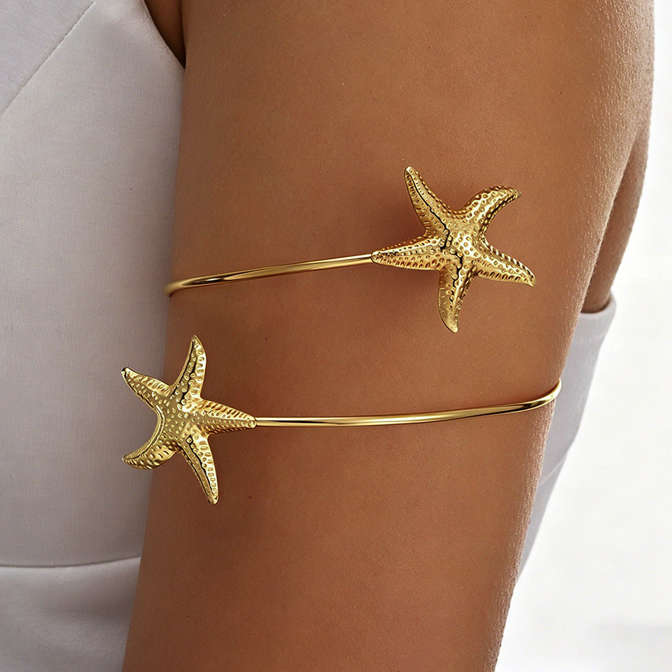 Fashionable Exaggerated Mirror Wide Edge Open-ended Light Luxury Simplicity Personalized Bracelet