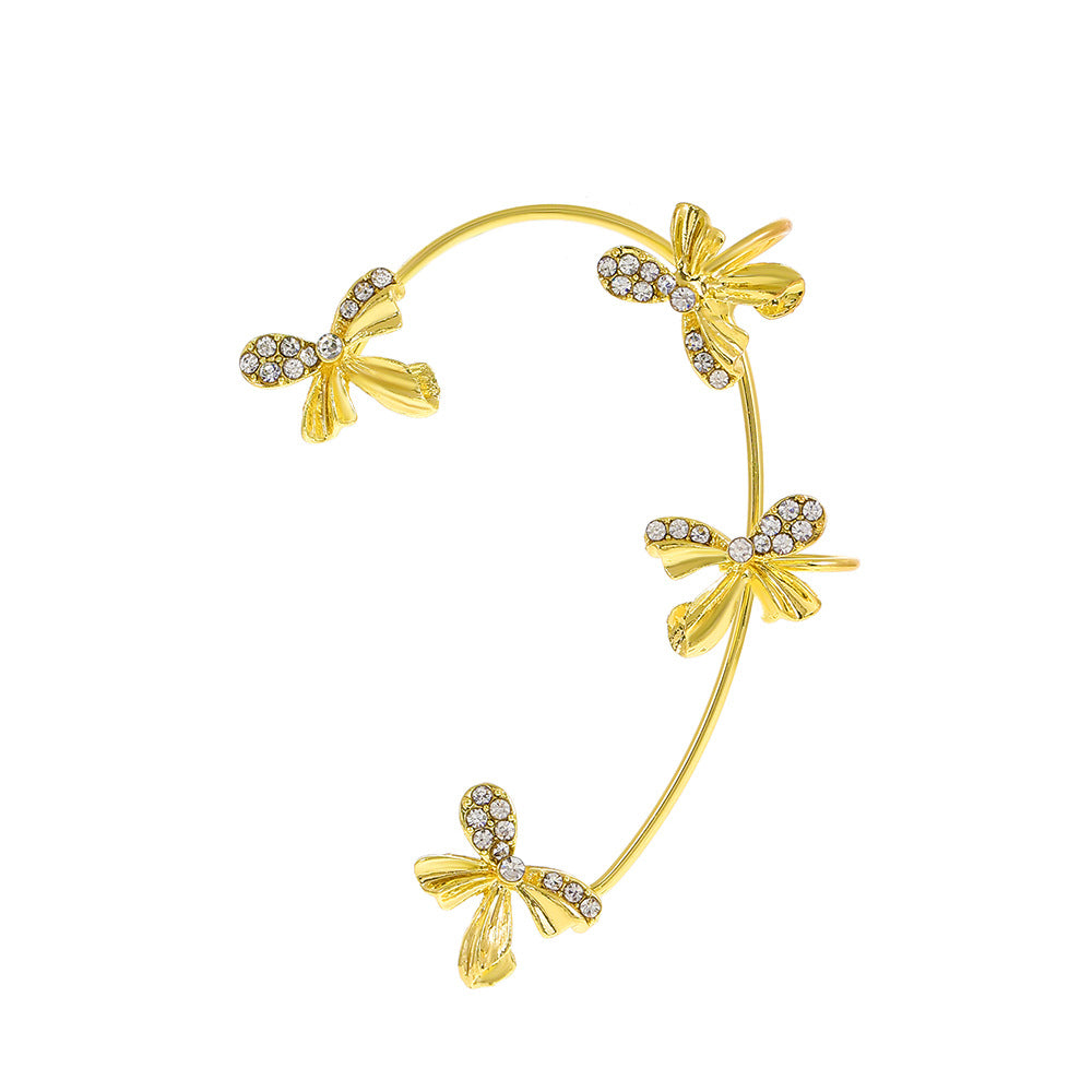 Diamond Butterfly Female Fashion Exaggerated Wings Ear Clip