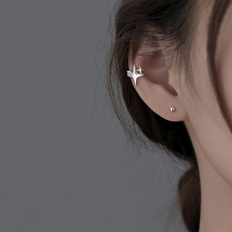 Four Stars Geometric Asterism Rhinestone Personality Sweet Cool Rings