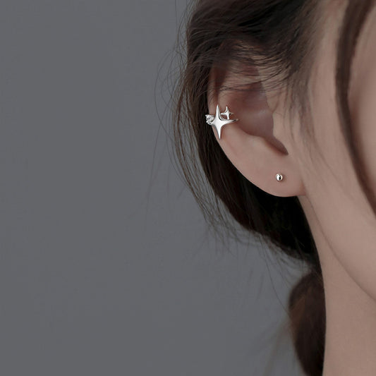 Four Stars Geometric Asterism Rhinestone Personality Sweet Cool Rings