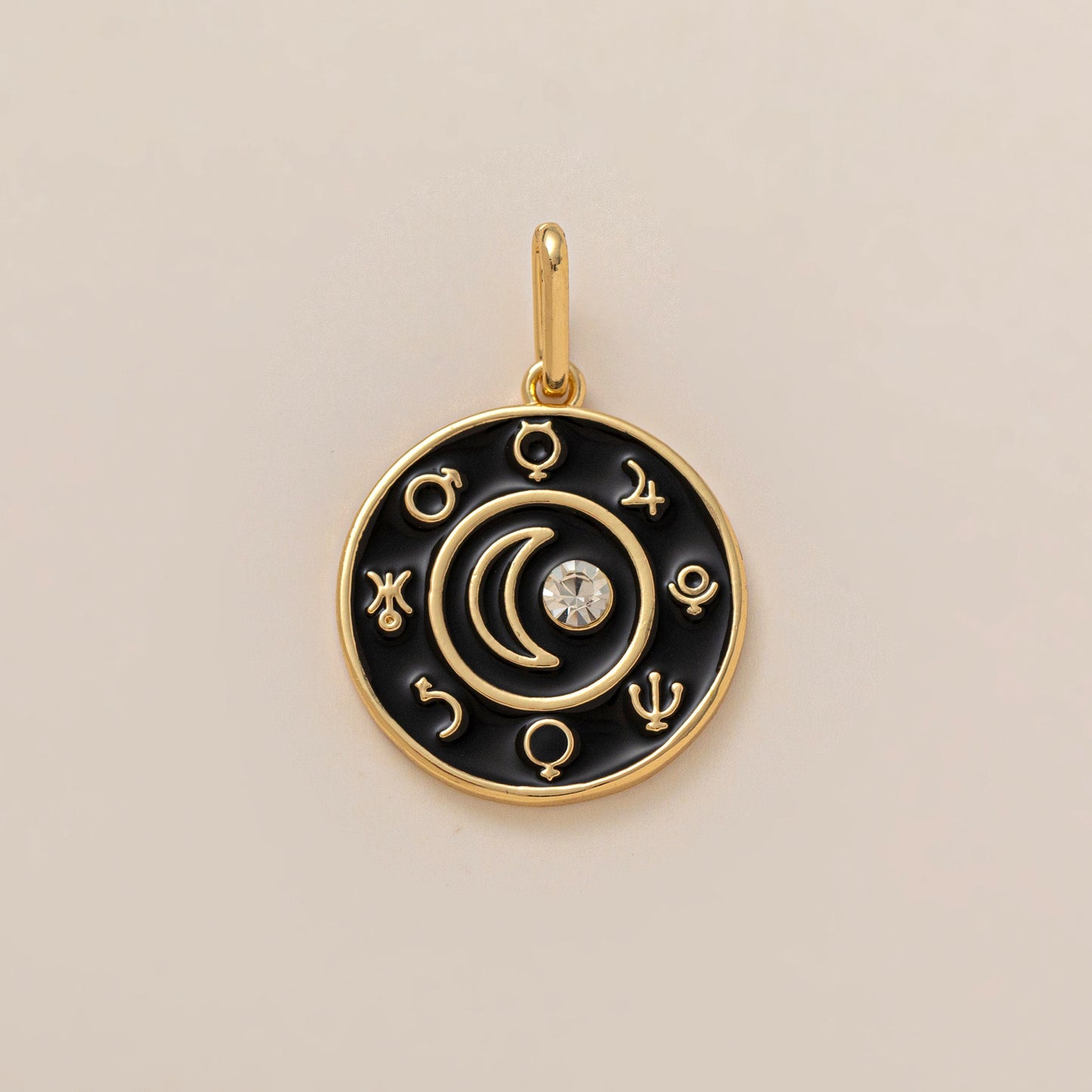 Retro Style Love Round Fish Navigation Coin Female Constellation Drop Necklace