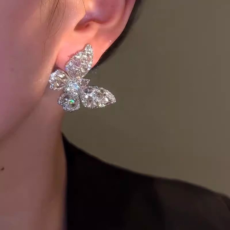 Women's Super Fairy Zircon Butterfly Trendy Korean Style Ear Clip