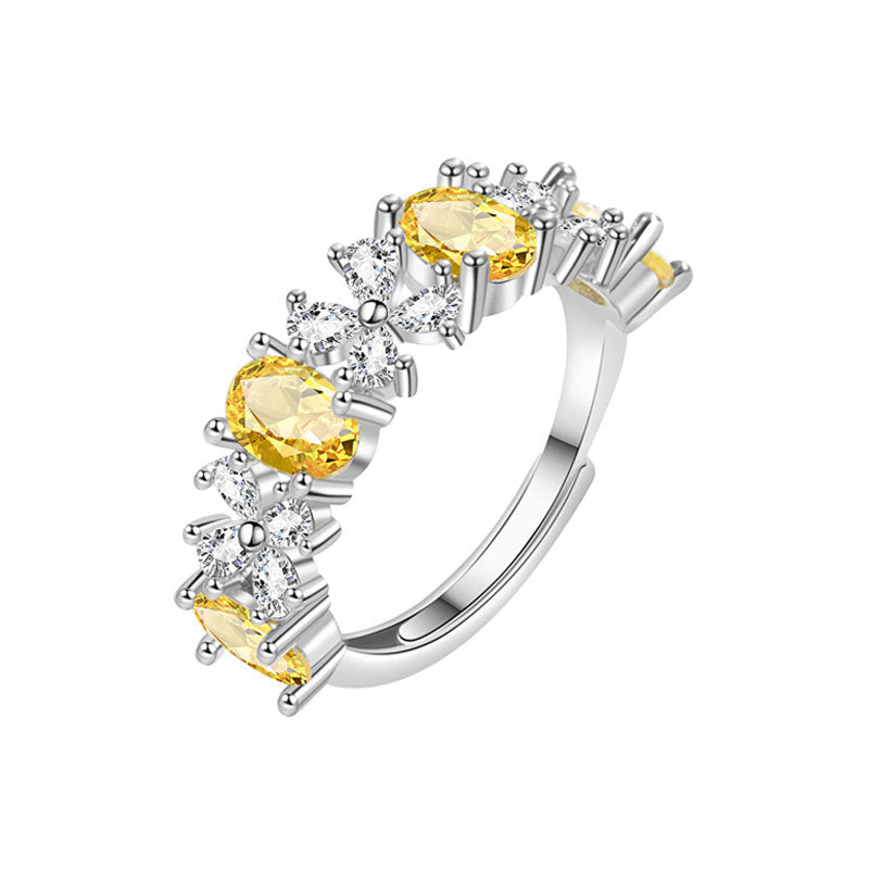 Zircon Female Style Light Luxury Elegant High Sense Hand Rings