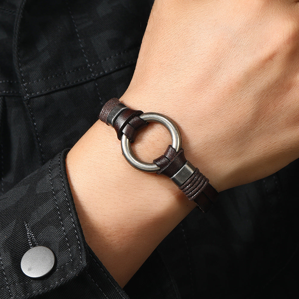 Men's Trendy Fashionable Man Simple Woven Cattle Bracelets