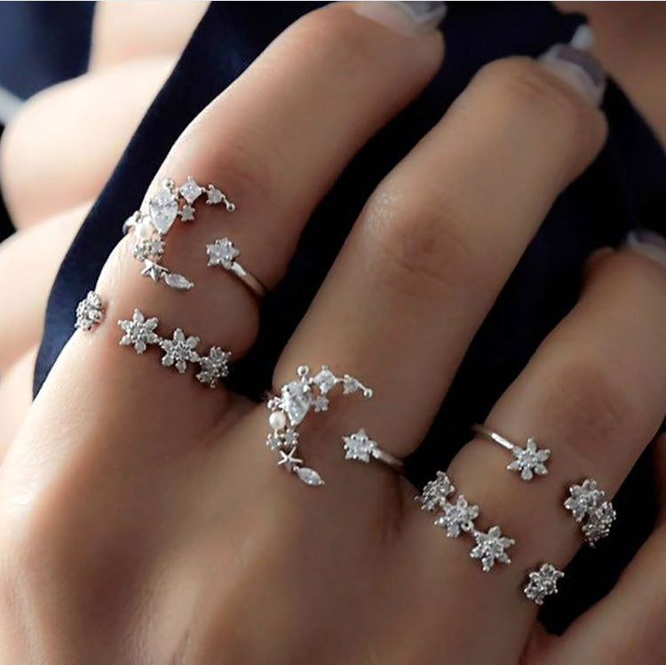 Clearance Vintage Creative Heart Hollow Butterfly Rings