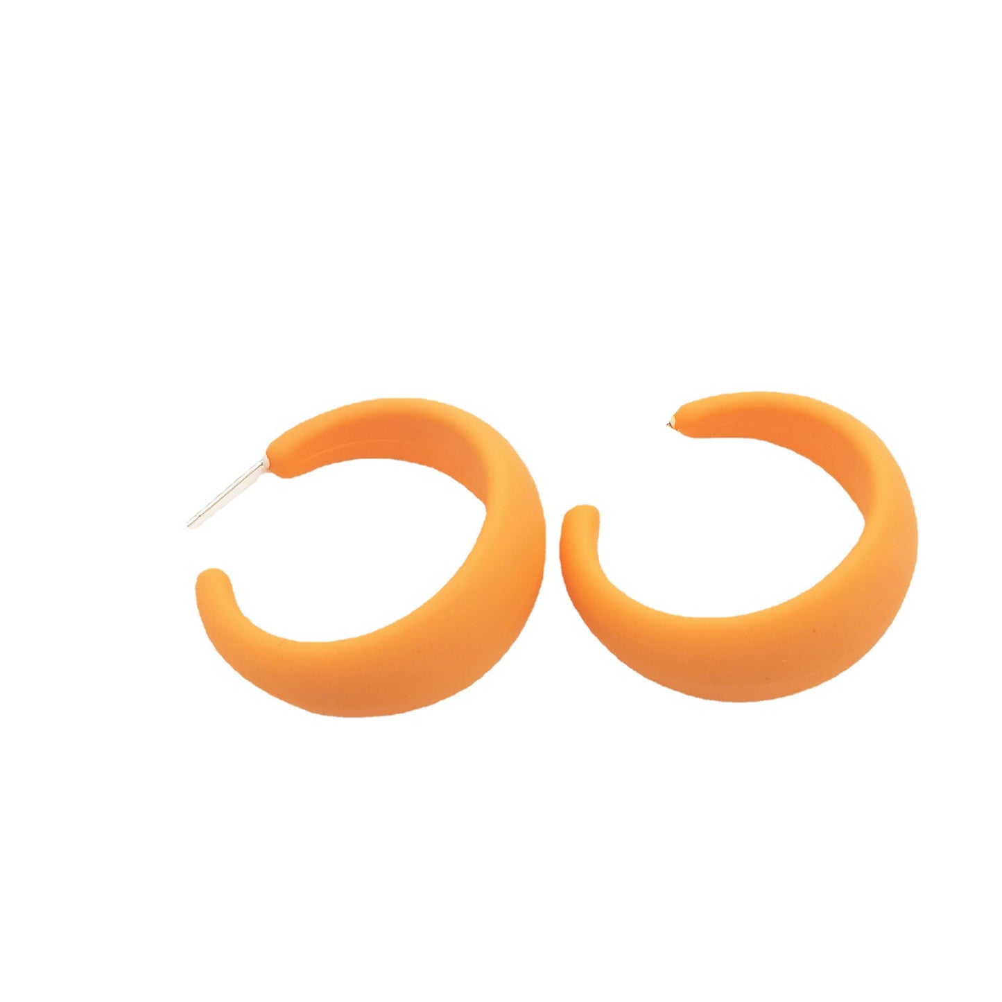 Needle Color Resin Circle Candy Shaped Fluorescent Cute Personality Stud Earrings