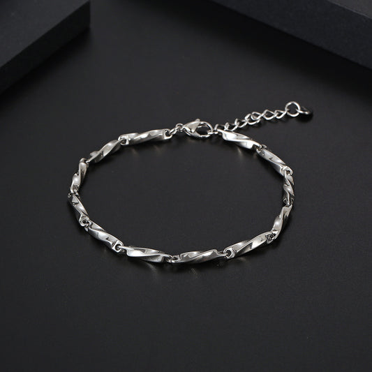 Men's Twist Stick Fashion Niche Design Cold Bracelets