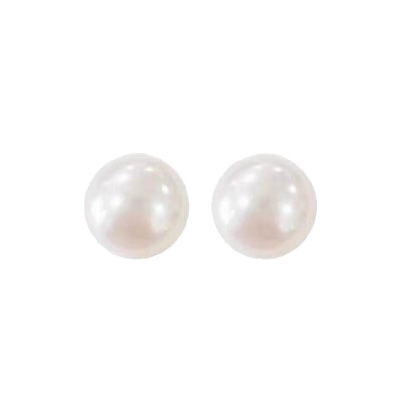 Pearl Cherry White Female Korean Sweet Popular High-grade Light Luxury Stud Earrings