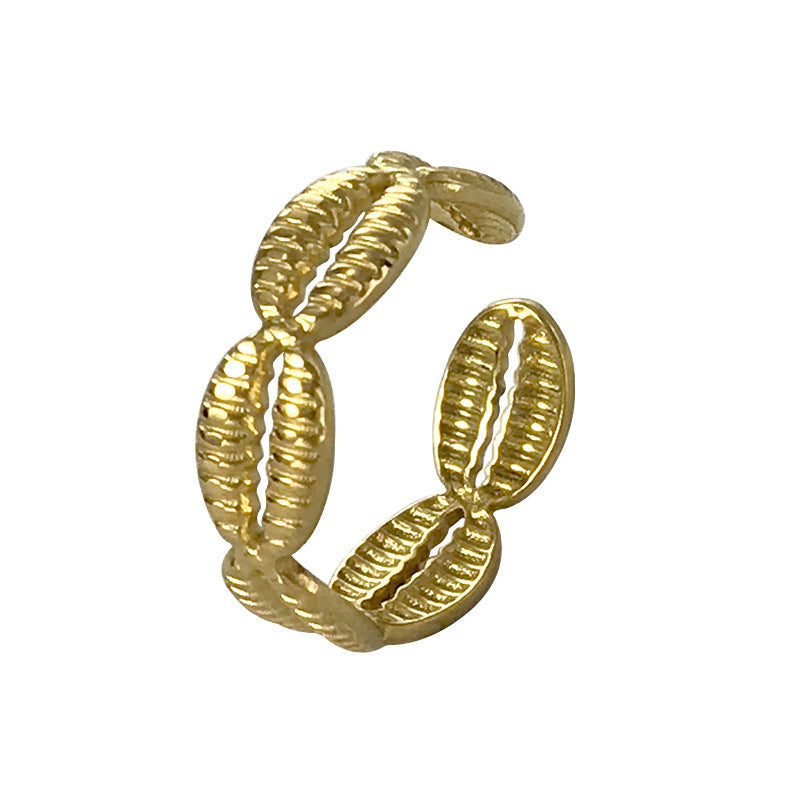 Women's & Men's Open Stainless Steel Shell For Trendy Rings