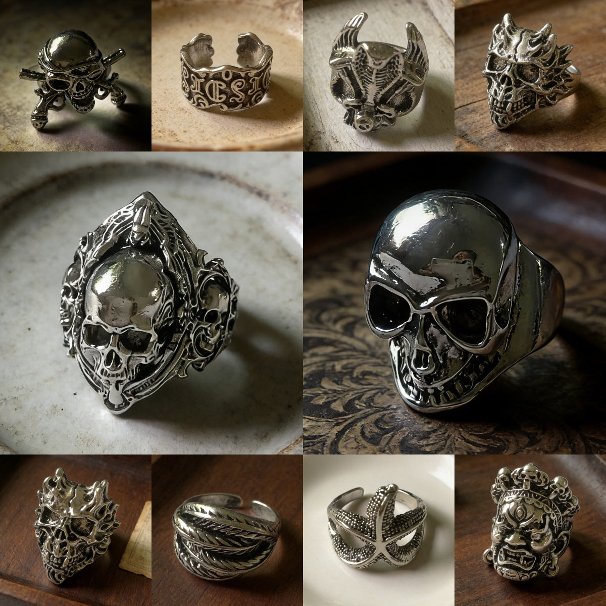 Men's & Women's Fashion Skull Dragon Retro Punk Single Rings