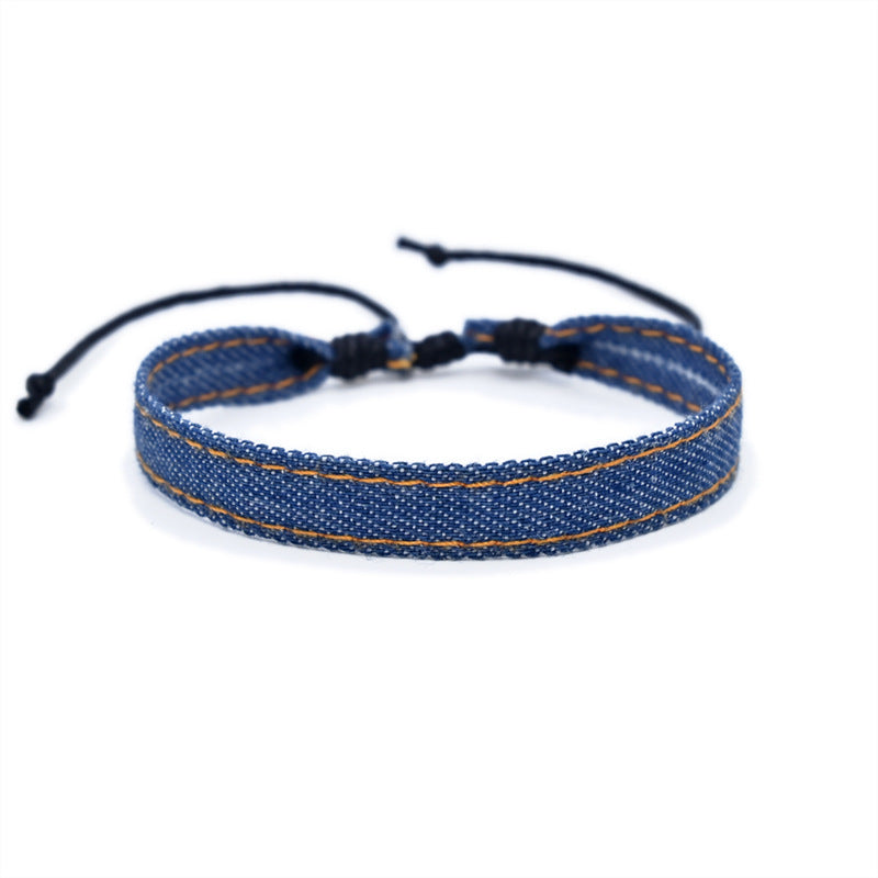 Gold Wax Rope Adjustable Ribbon Carrying Bracelet