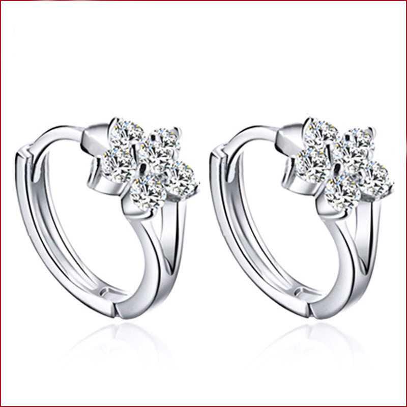 Women's Fashion Siering Cute Snowflake Ear Clip Rings