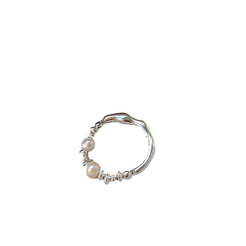 Sense Elastic String Small Pieces Of Sier Female Ring