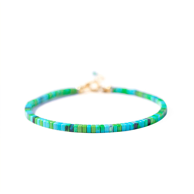 Women's Design Retro Square Turquoise Fresh Green Bracelets