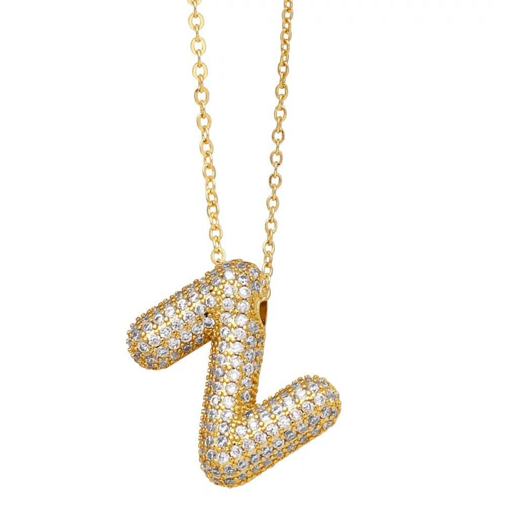 Bubble Balloon Letter English Female Graceful Pendants