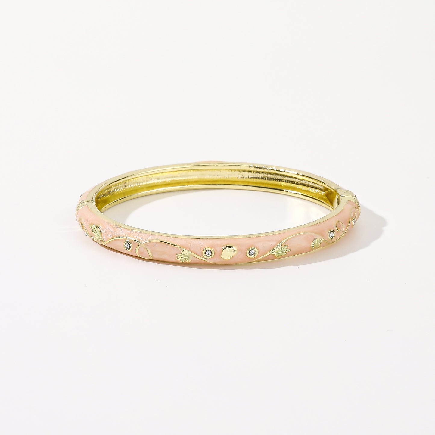 Alloy Open Drop Oil Enamel Small Flower Ethnic Style Tourist Bracelet