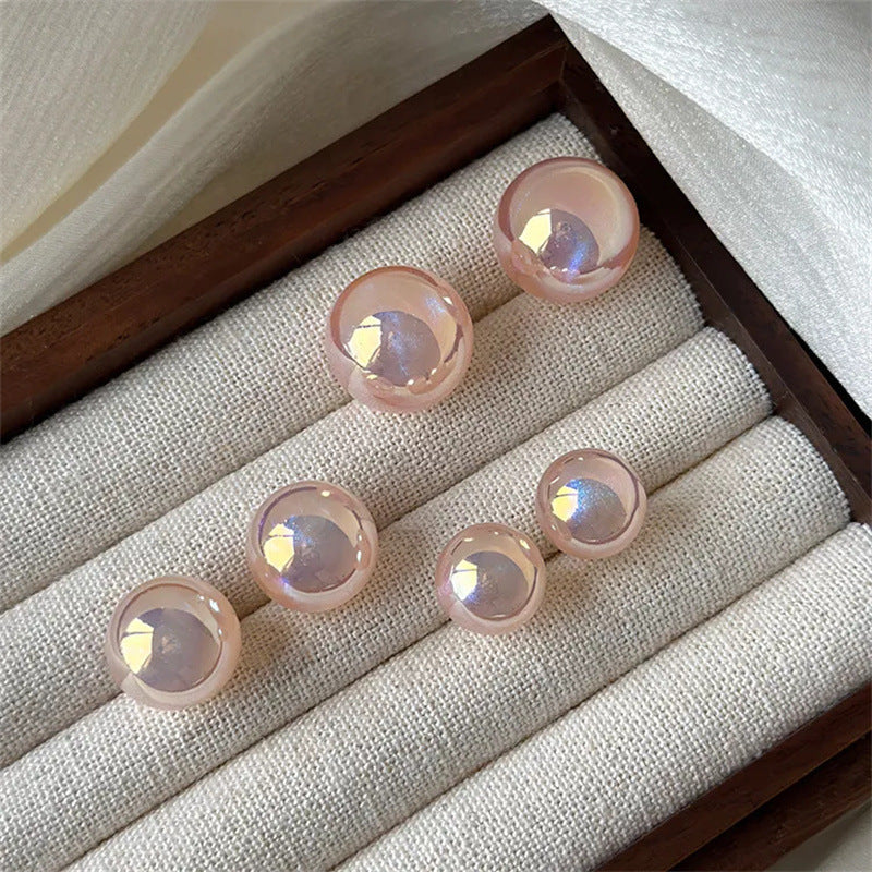 Women's Pearl Steamed Bread For Simple Compact Stud Earrings