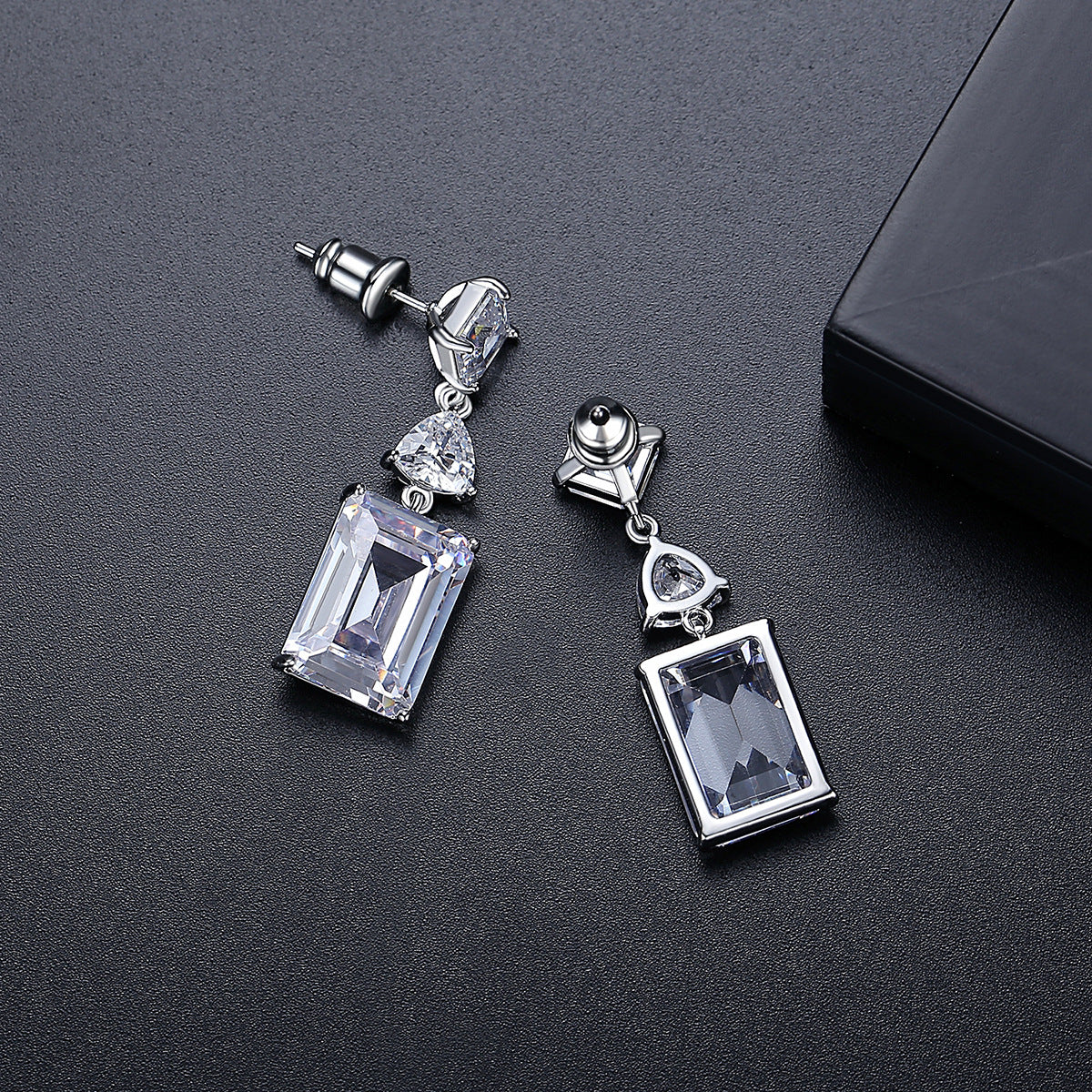 Women's Square Zircon Long Fairy Style For Earrings