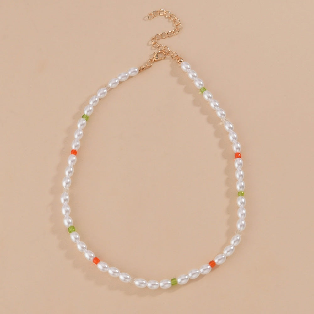 Women's Personalized Simple Pearl Mix And Match Bead Necklaces