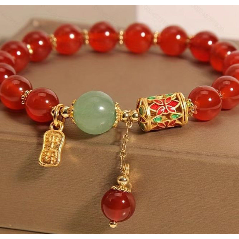 Female Design Jequirity Bean Beaded Lucky Bracelets
