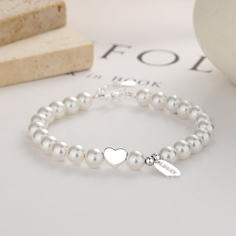 Women's Pearl Fashion Heart-shaped Light Luxury Temperament High Bracelets