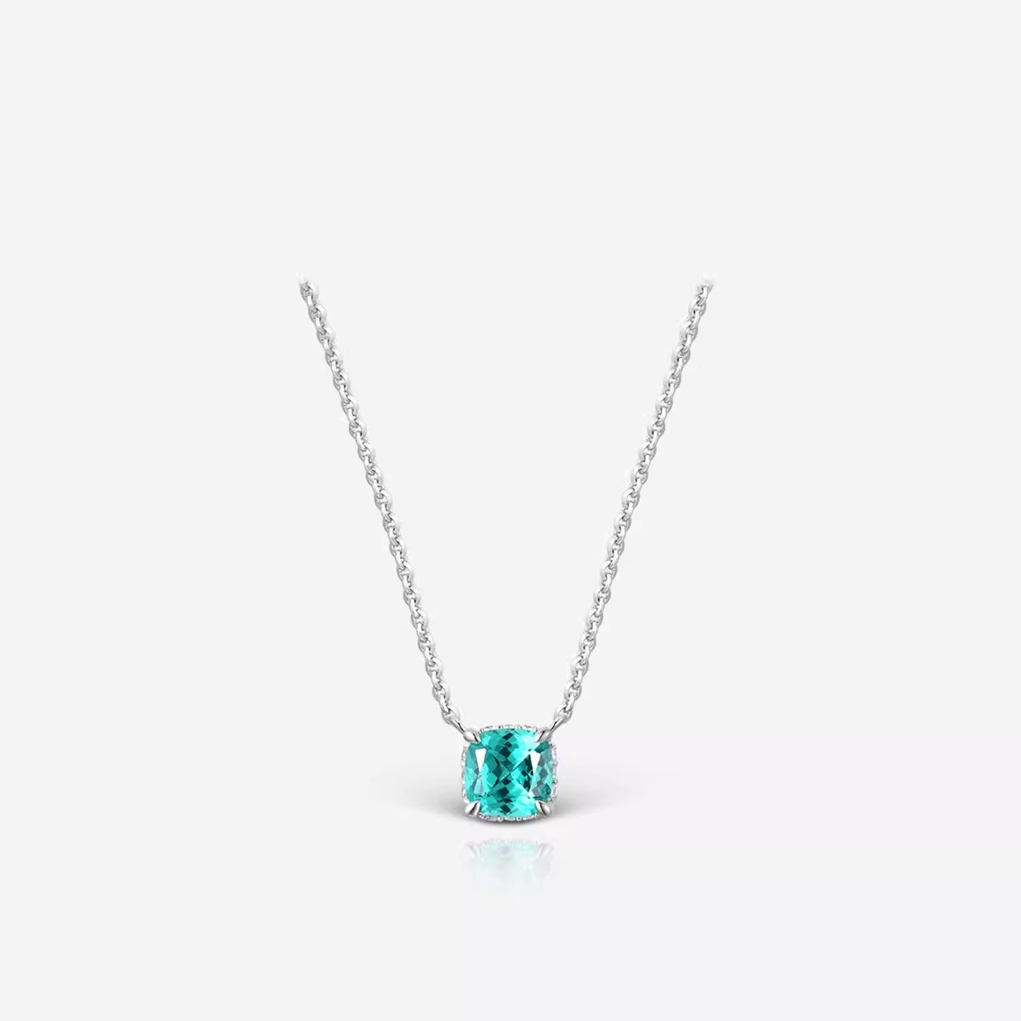 High Carbon Rhinestone Green Colored Gems Princess Pendants