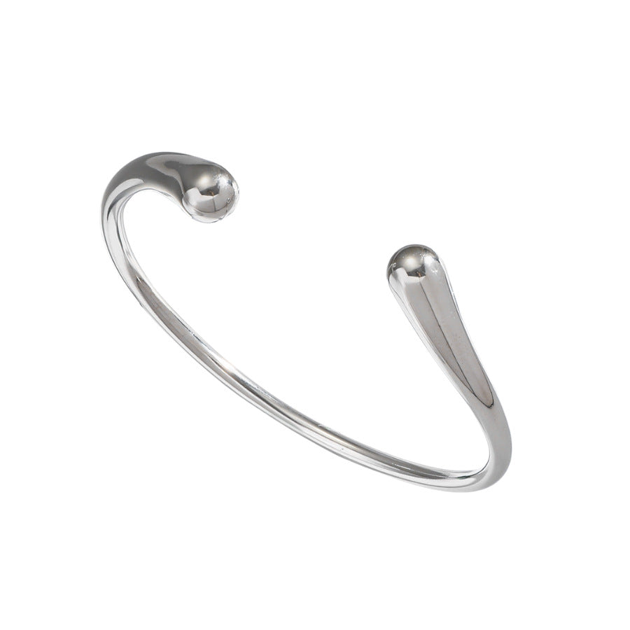 Niche Temperament Water Drop Armband Stainless Steel Opening Bracelet