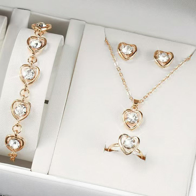 Drip Glazed Exquisite Simple Minority Fashion High-grade Clavicle Chain Elegant Jewelry Set
