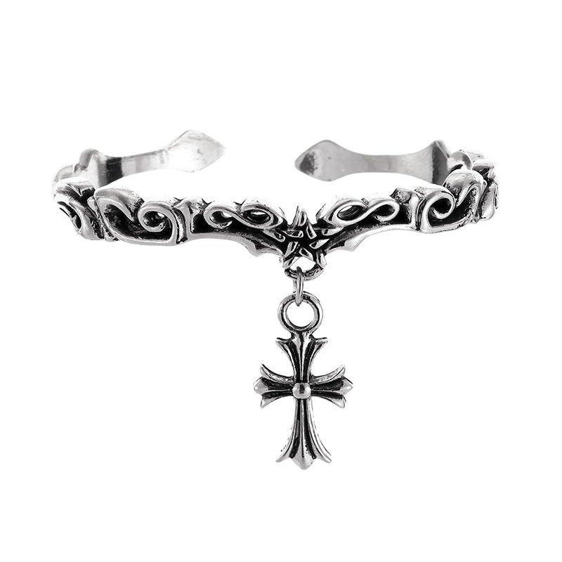 Vine Five-pointed Star Cross Dark Pattern Bracelet