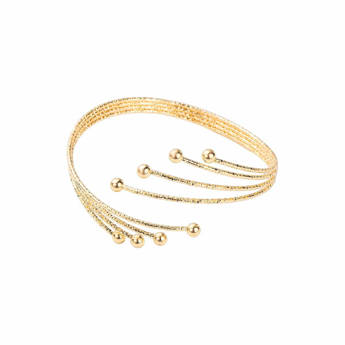 Water Drop Leaves Open Armband Exaggerated Personalized Line Metal Bracelet