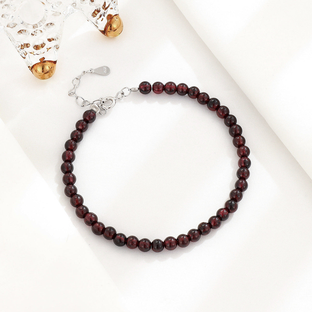 Women's Garnet Sliver Beads Niche Temperament Ornament Bracelets