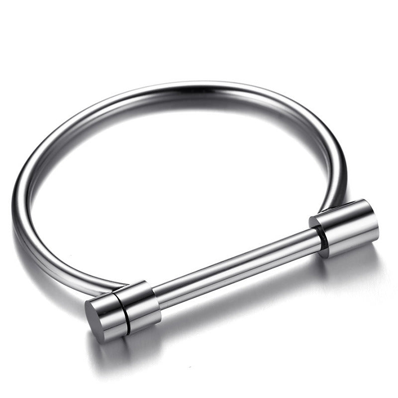 Titanium Steel Twist Open-end Stainless Mobius Fashion Ladies Bracelets