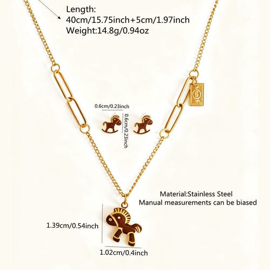 Women's Immediately Rich Ear Sweater Chain High-grade Jewelry Set