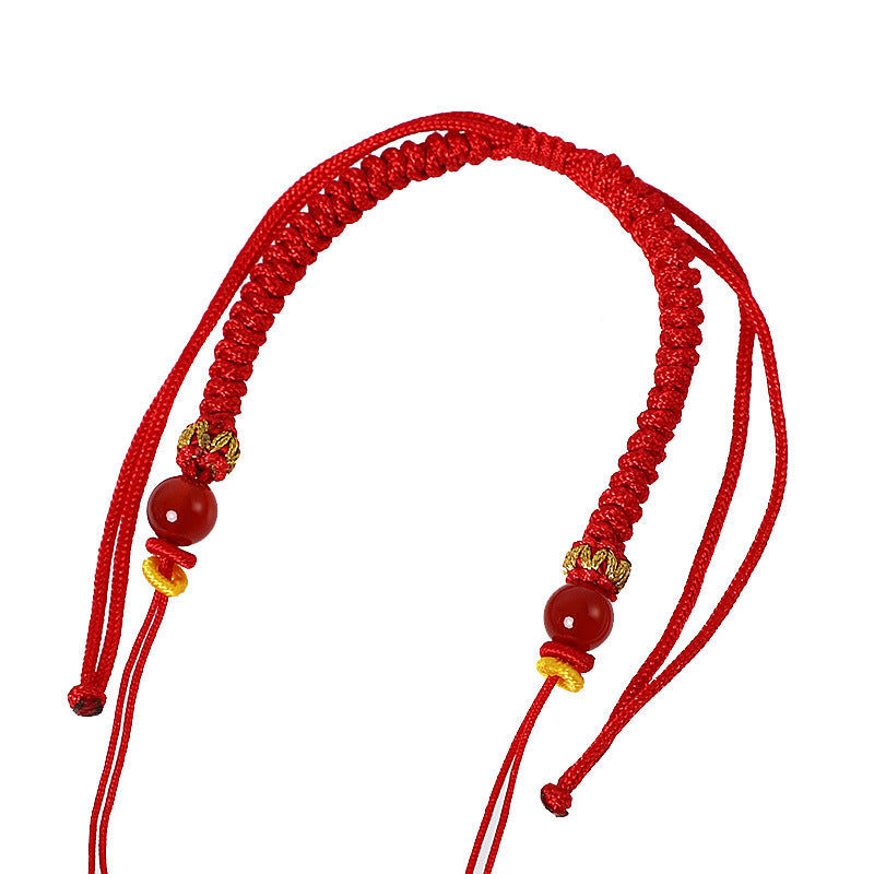 Rope Beads Threading Hand-made Red Gold Lucky Bracelets