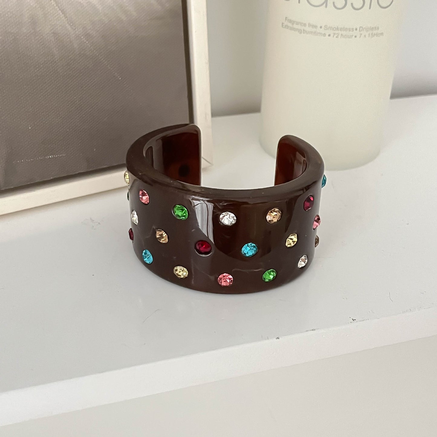 Women's Colorful Light Diamond Shaped Resin Cute Holiday Fresh Bracelet