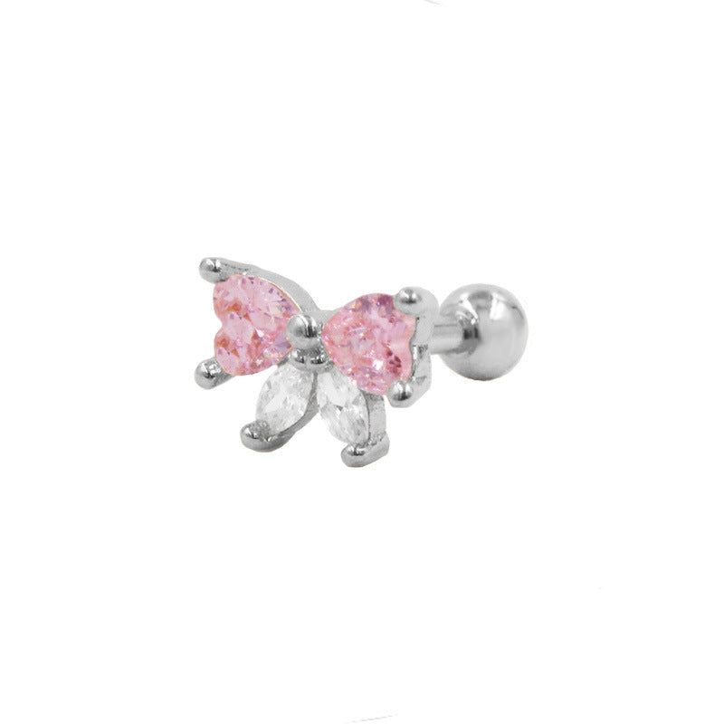 Three-dimensional Butterfly Ear Bone Spider Piercing Stud Earrings