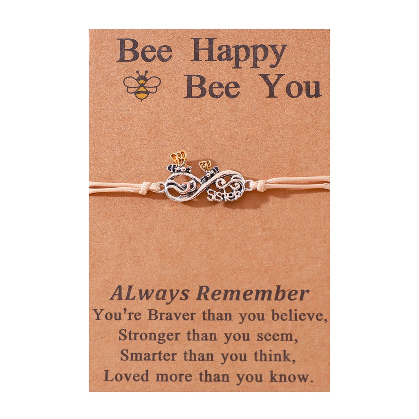 Creative English Letters Little Bee Hand-woven Friendship Bracelets