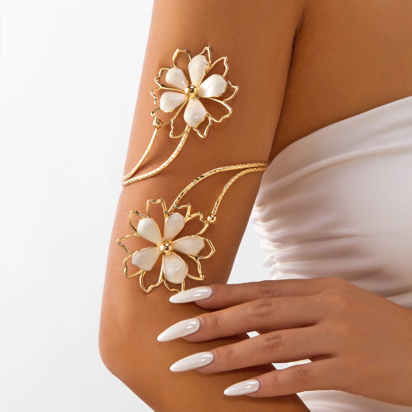 Hollow Three-dimensional Flower Niche Glaze Flowers Bracelet