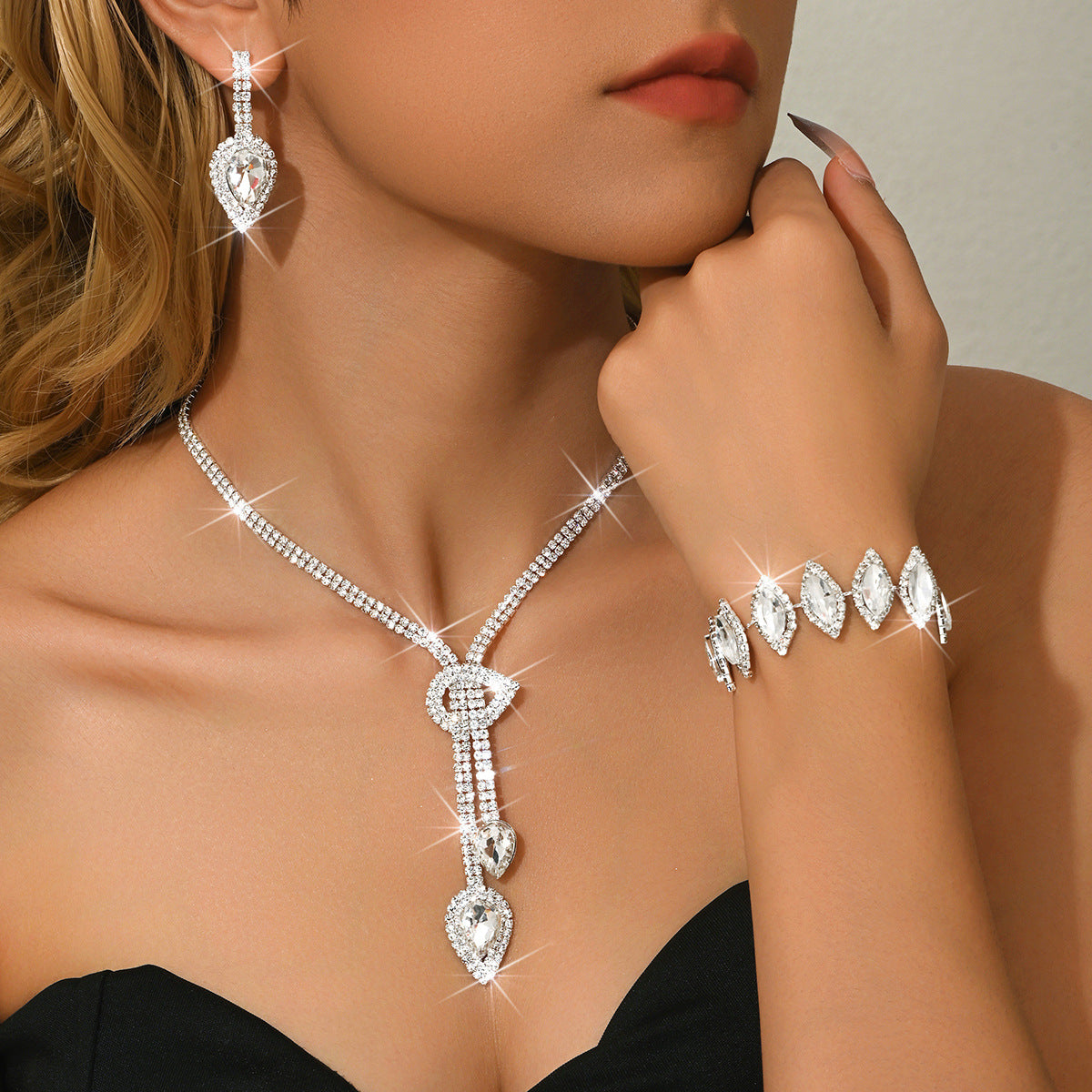 Women's Bridal Suit Wedding Dress Elegant Earrings