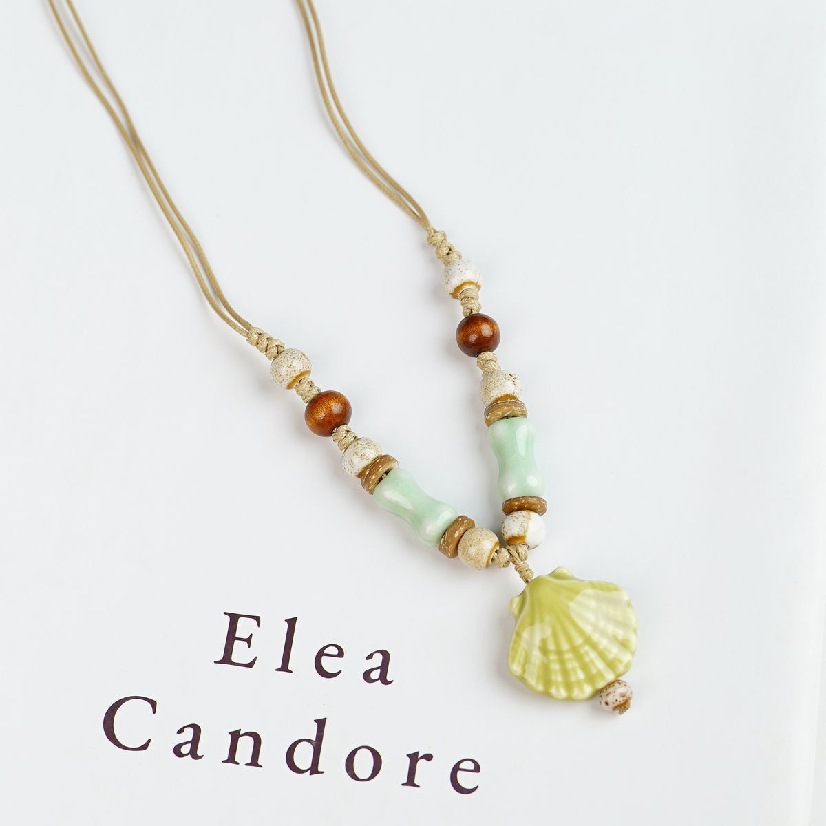 Peace Fu National Fashion Vintage Ceramic Female Longevity Necklaces