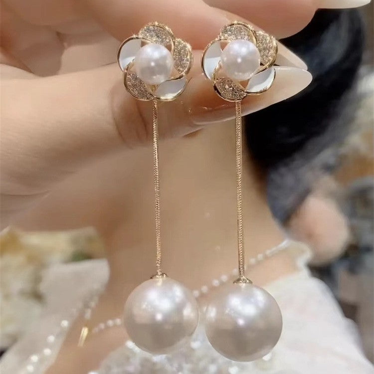 Needle One Style For Long Flower Tassel Earrings