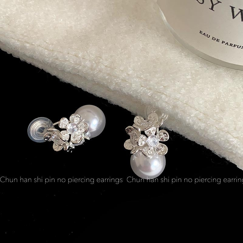 Women's Pearl High-grade Light Luxury Unique Dignified Clips Mosquito Coil Without Ear Clip