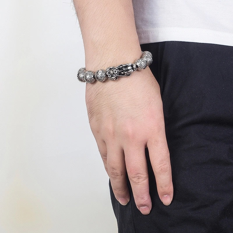 Bracelets en argent thaïlandais pour femmes et hommes et chapelet