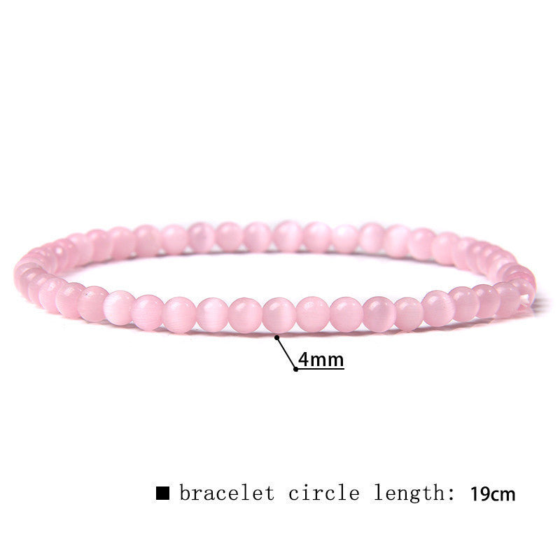 Bracelets en perles brillantes en pierre naturelle pour femmes, mini énergie